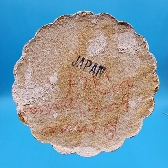 Vintage 1950s Putz Elf Ornament Japan • Pink Mica Glitter Coat • Green Flocked H - Picture 8 of 8